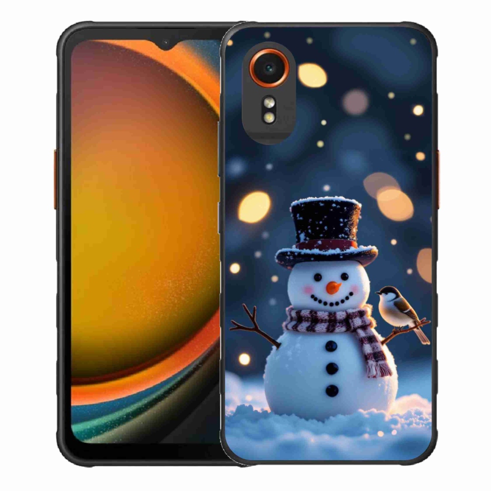 Gelový kryt mmCase na Samsung Galaxy Xcover 7 - vánoční sněhulák