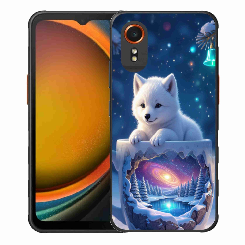 Gelový kryt mmCase na Samsung Galaxy Xcover 7 - vánoční štěně