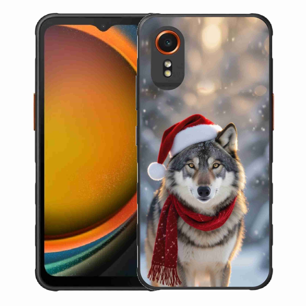 Gelový kryt mmCase na Samsung Galaxy Xcover 7 - vánoční vlk
