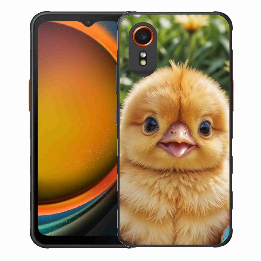 Gelový kryt mmCase na Samsung Galaxy Xcover 7 - veselé kuřátko