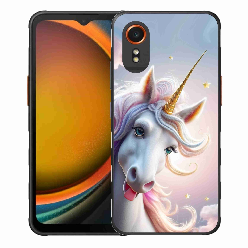 Gelový kryt mmCase na Samsung Galaxy Xcover 7 - veselý jednorožec