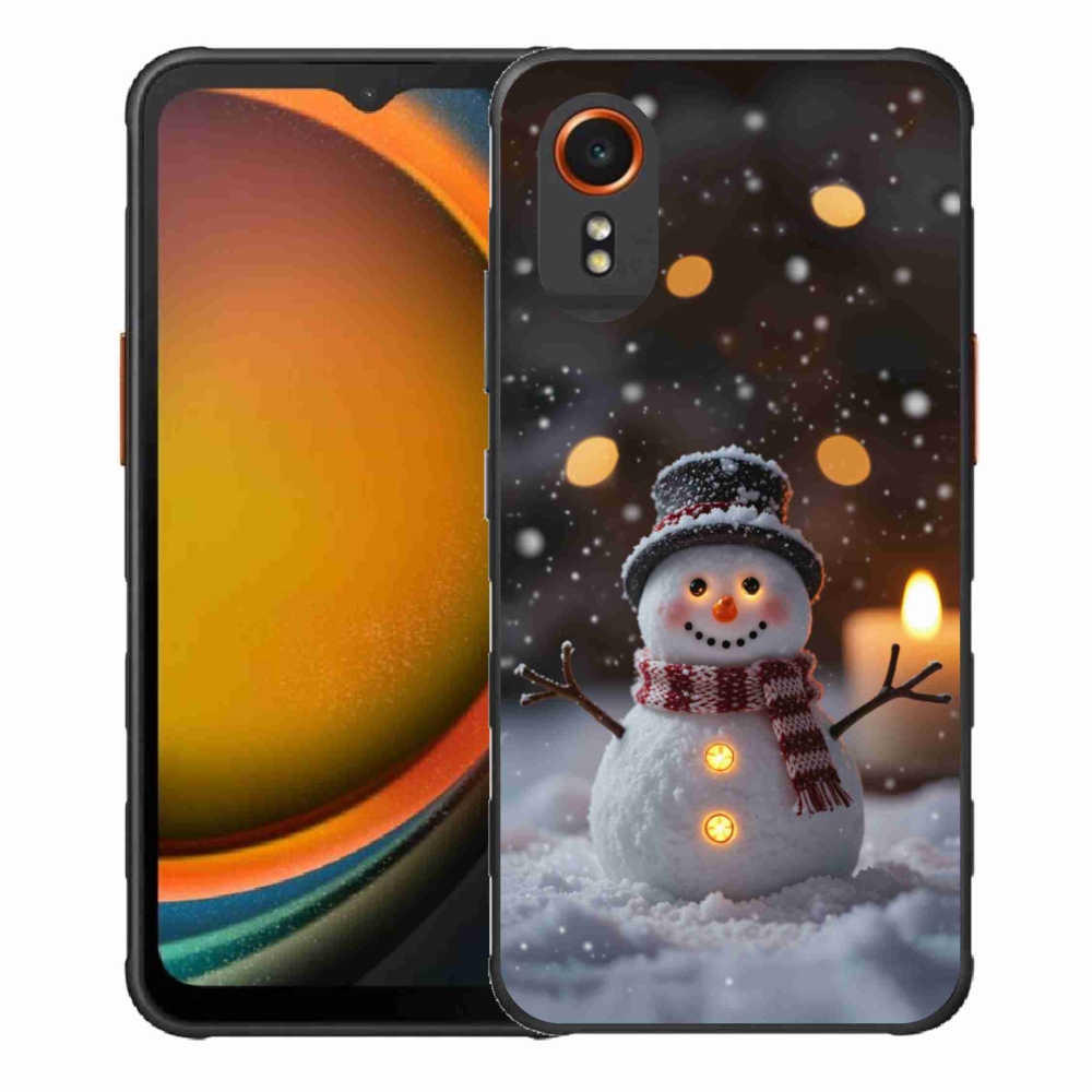 Gelový kryt mmCase na Samsung Galaxy Xcover 7 - veselý sněhulák