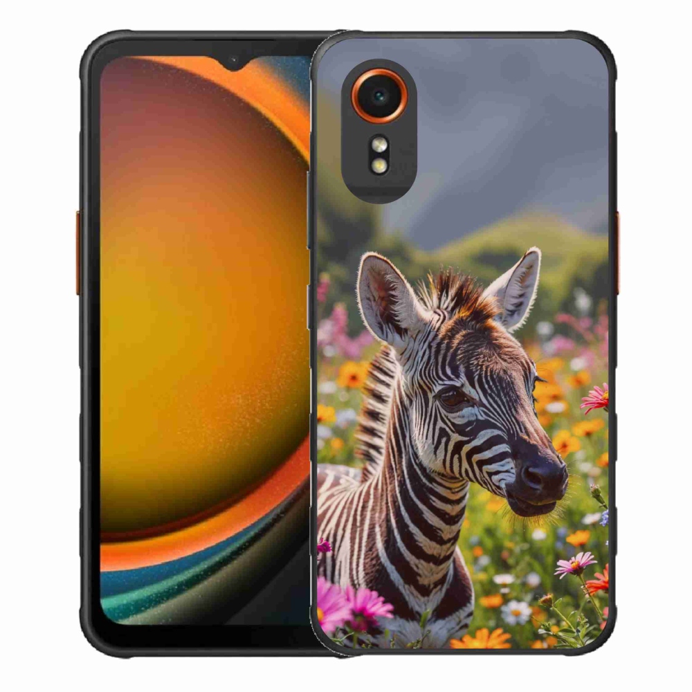 Gelový kryt mmCase na Samsung Galaxy Xcover 7 - zebra na louce