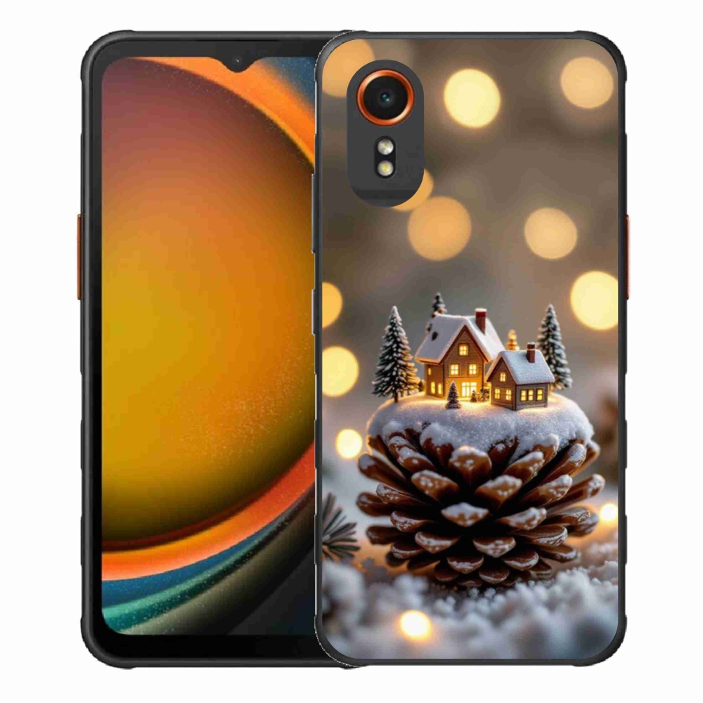 Gelový kryt mmCase na Samsung Galaxy Xcover 7 - zimní vesnička