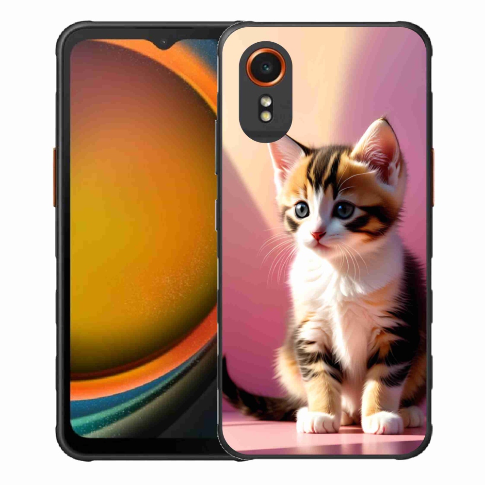Gelový kryt mmCase na Samsung Galaxy Xcover 7 - zvědavé kotě 2