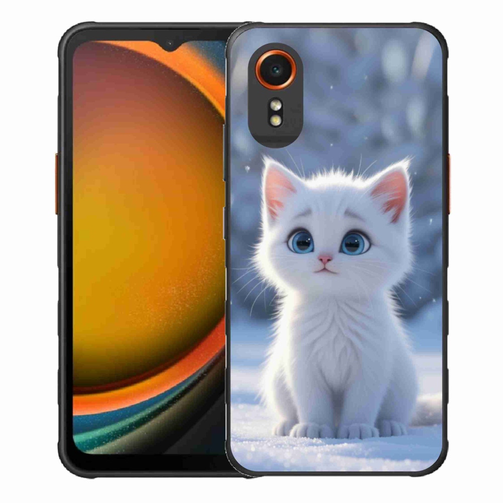 Gelový kryt mmCase na Samsung Galaxy Xcover7 - bílé kotě 3