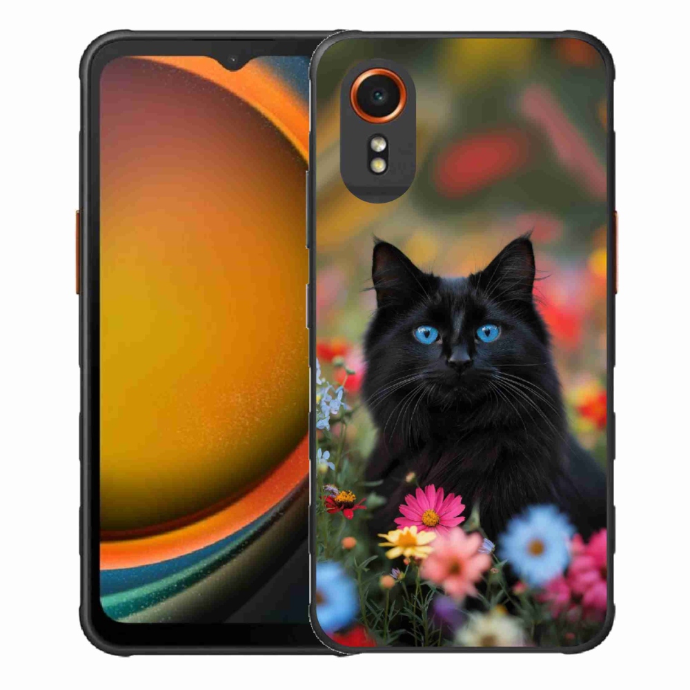 Gelový kryt mmCase na Samsung Galaxy Xcover7 - černé kotě 4