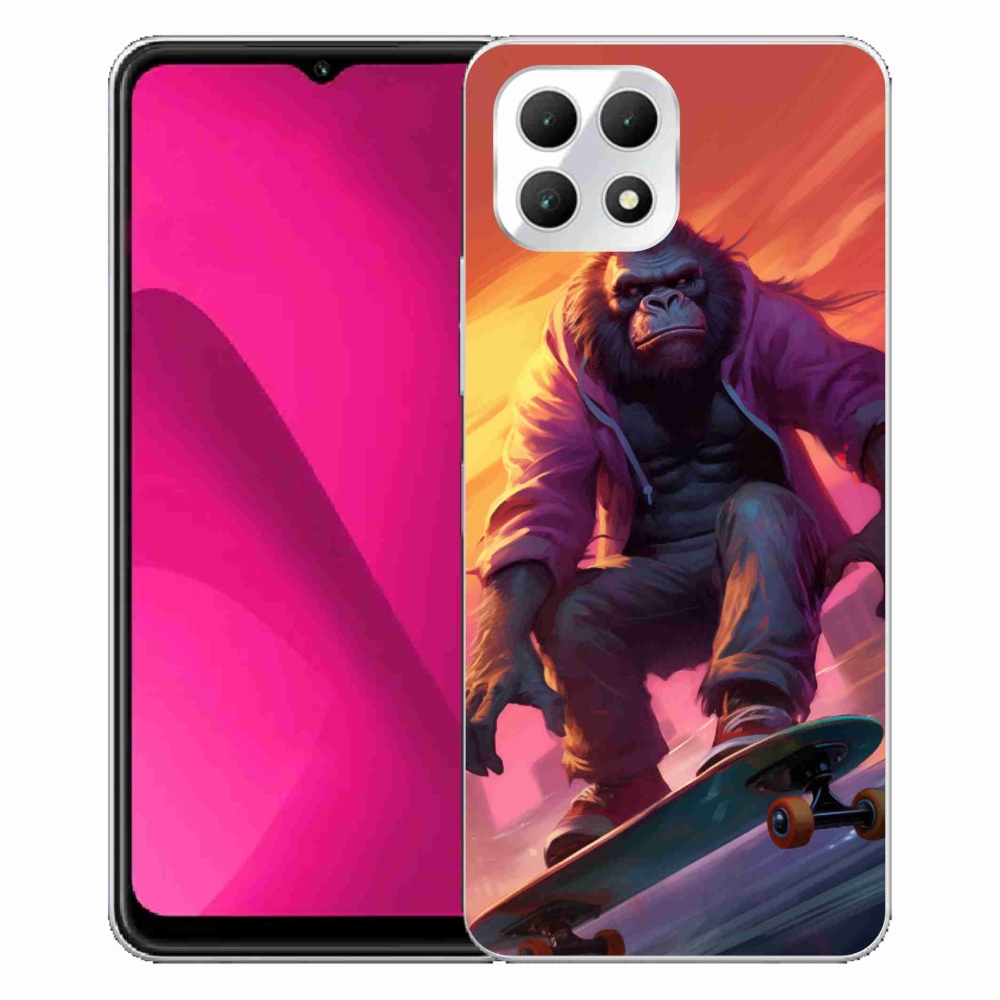 Gelový kryt mmCase na T-Mobile T Phone 2 - gorila na skateboardu