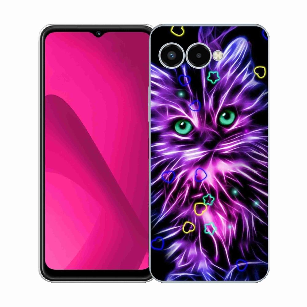 Gelový kryt mmCase na T-Mobile T Phone 3 - abstraktní kočka