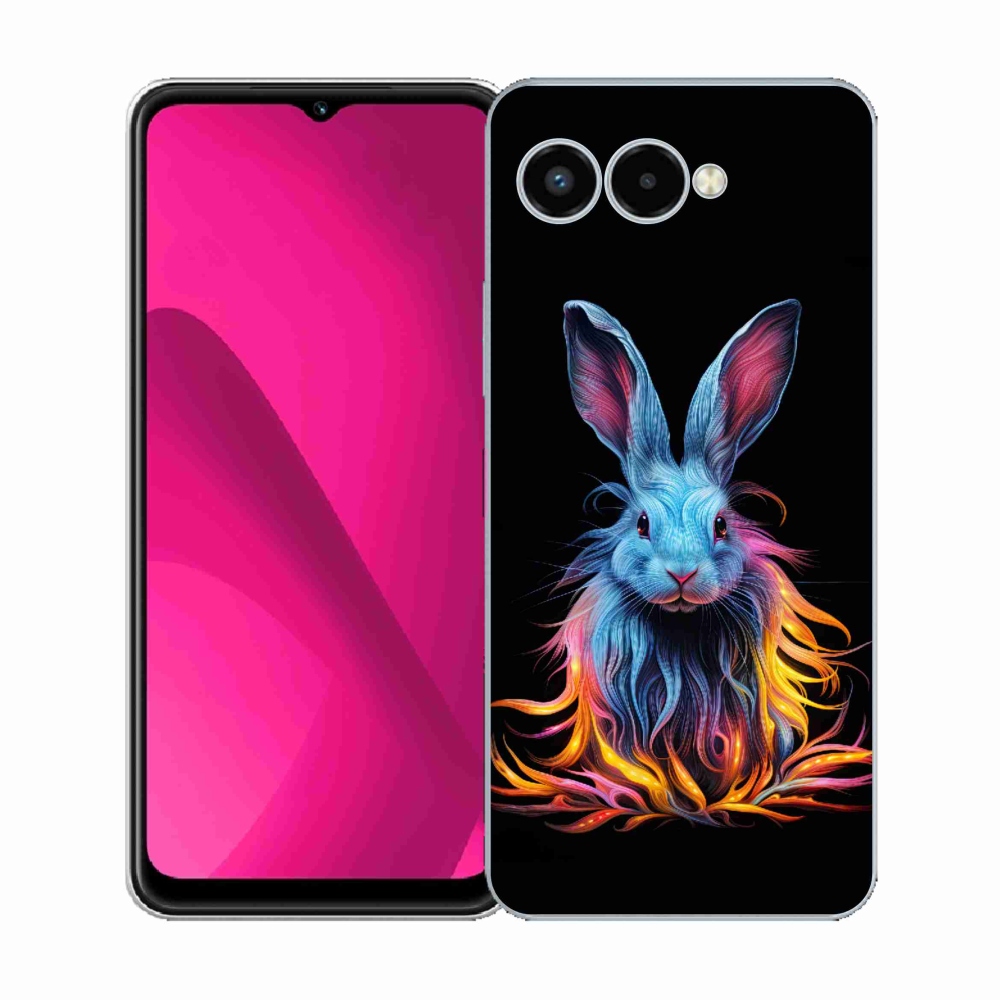 Gelový kryt mmCase na T-Mobile T Phone 3 - abstraktní zajíc