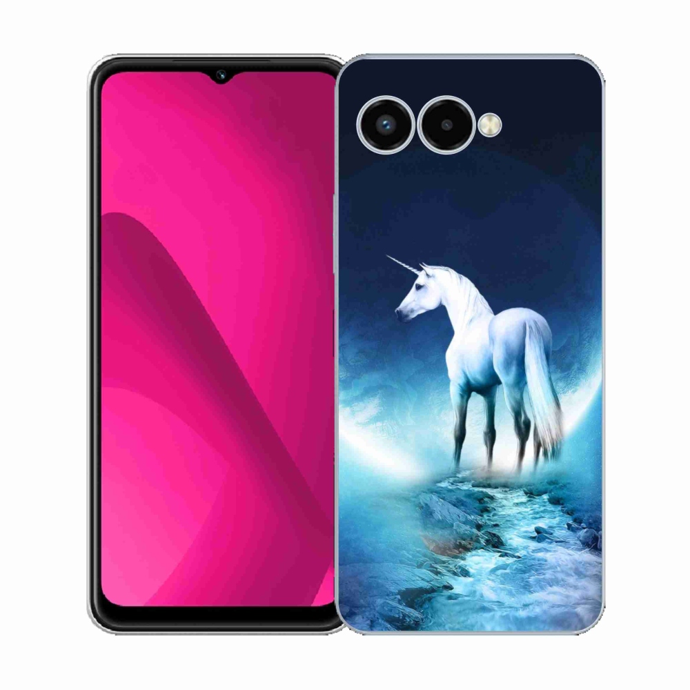 Gelový kryt mmCase na T-Mobile T Phone 3 - bílý jednorožec