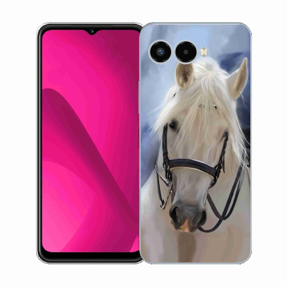 Gelový kryt mmCase na T-Mobile T Phone 3 - bílý kůň