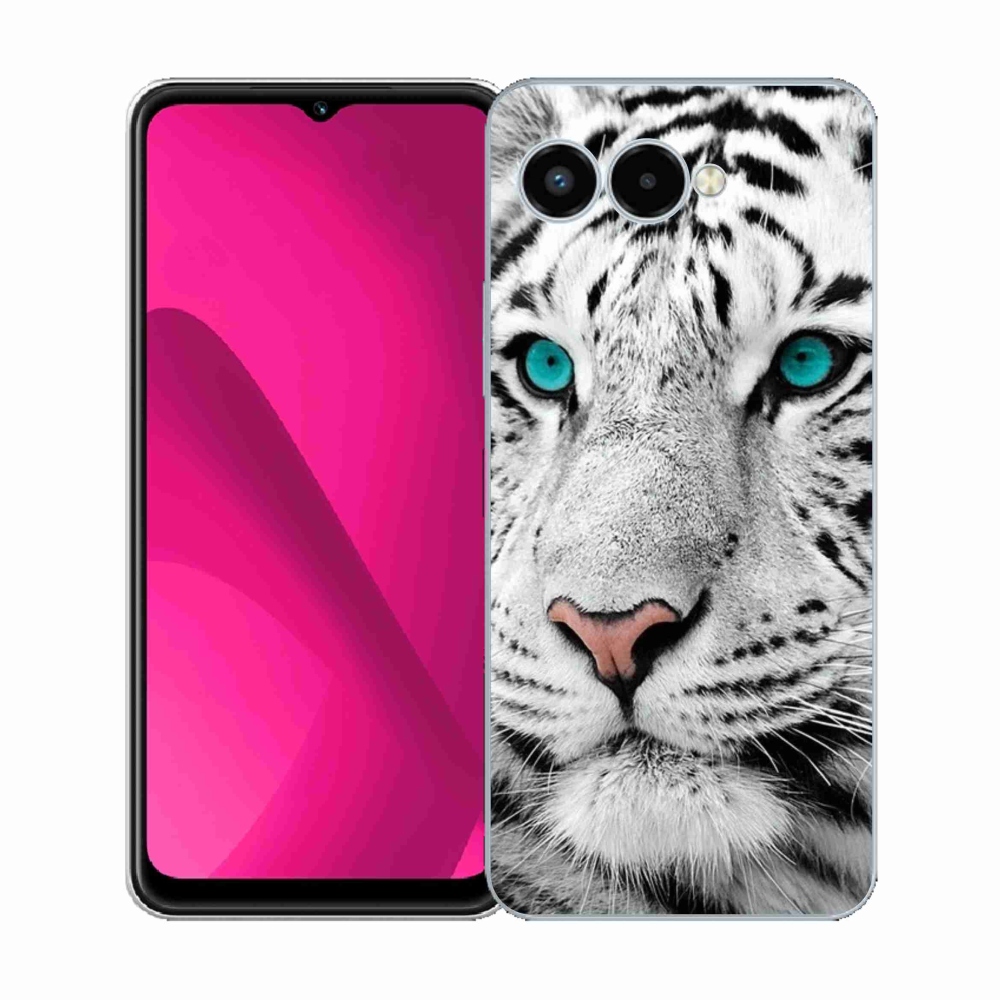 Gelový kryt mmCase na T-Mobile T Phone 3 - bílý tygr