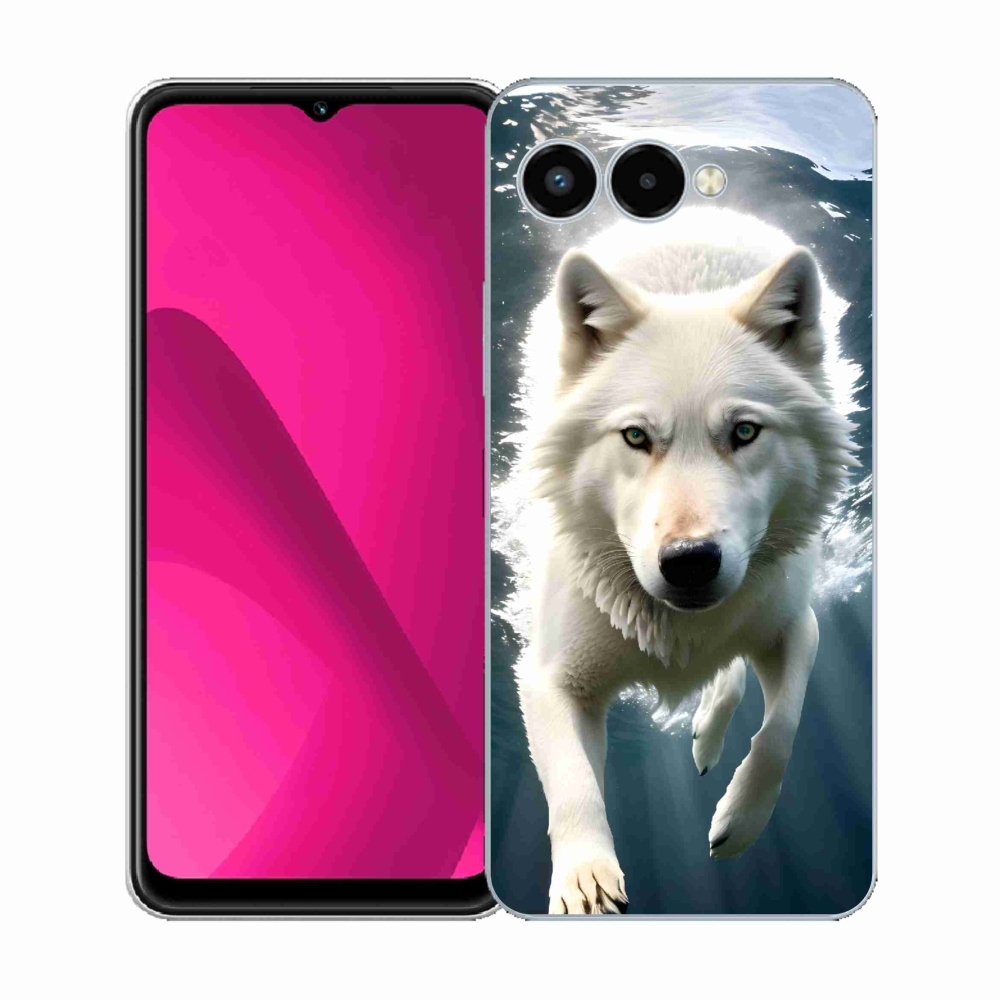 Gelový kryt mmCase na T-Mobile T Phone 3 - bílý vlk