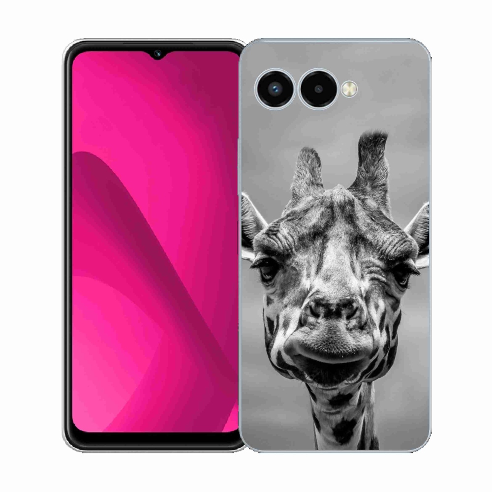 Gelový kryt mmCase na T-Mobile T Phone 3 - černobílá žirafa