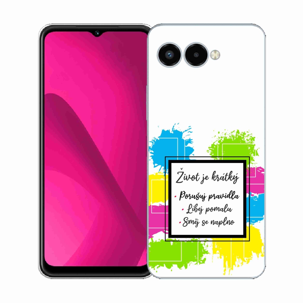 Gelový kryt mmCase na T-Mobile T Phone 3 - citát 5 bílé pozadí
