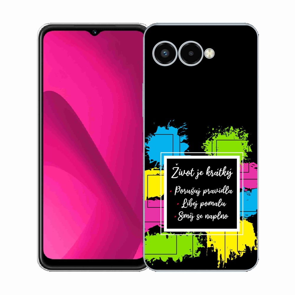 Gelový kryt mmCase na T-Mobile T Phone 3 - citát 5 černé pozadí