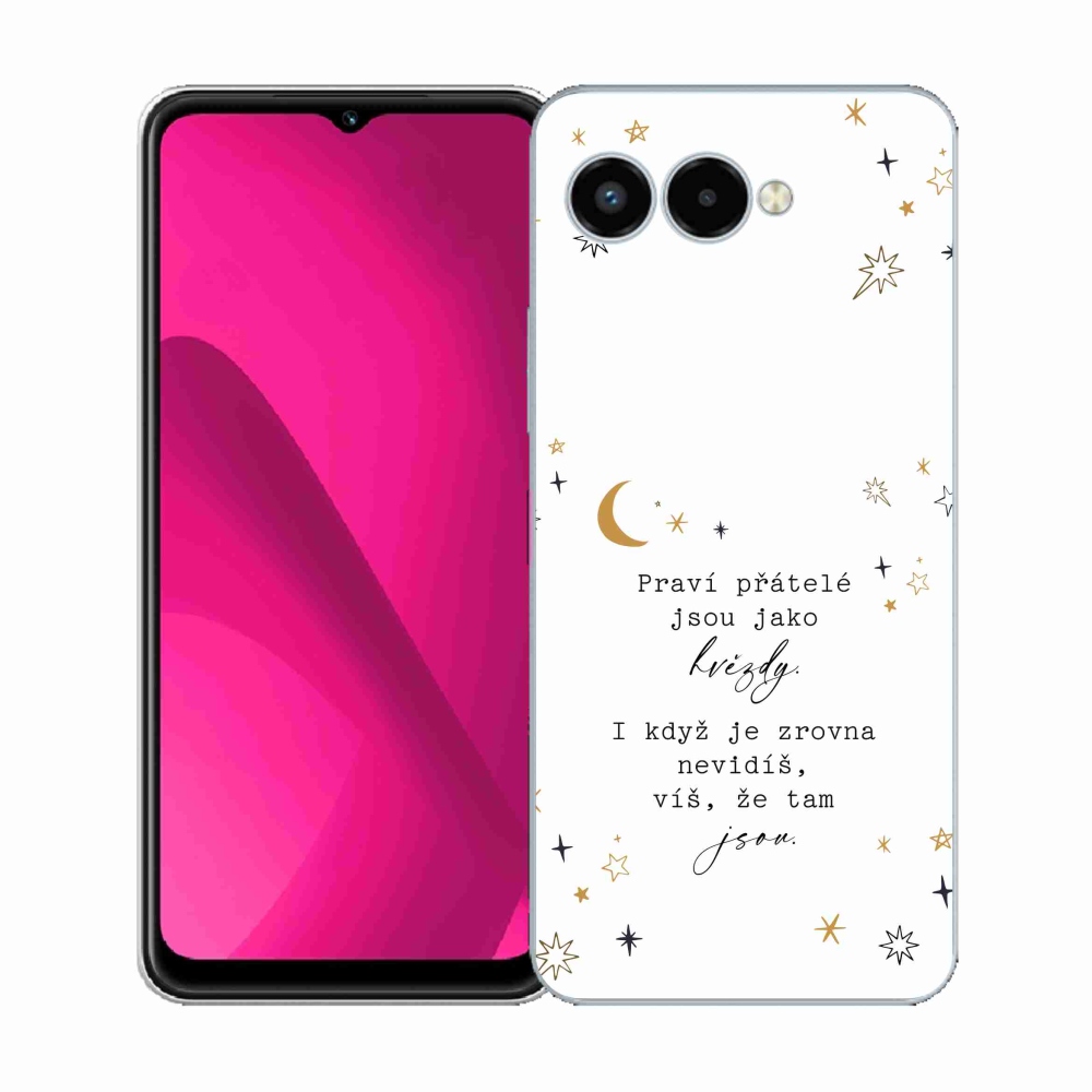 Gelový kryt mmCase na T-Mobile T Phone 3 - citát 6 bílé pozadí