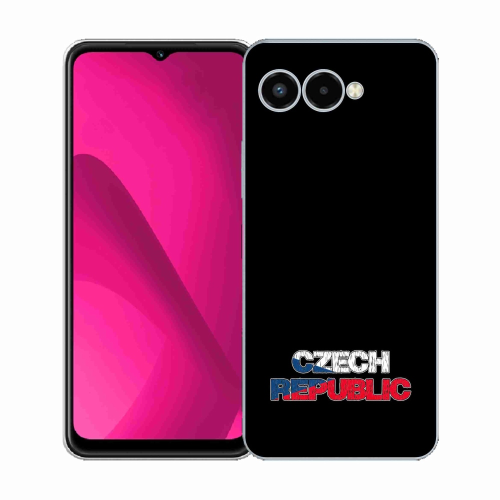 Gelový kryt mmCase na T-Mobile T Phone 3 - Czech Republic černé pozadí