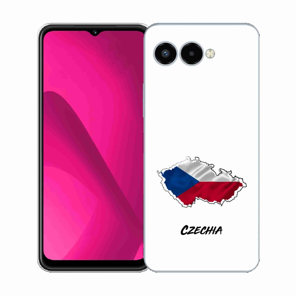 Gelový kryt mmCase na T-Mobile T Phone 3 - Czechia bílé pozadí