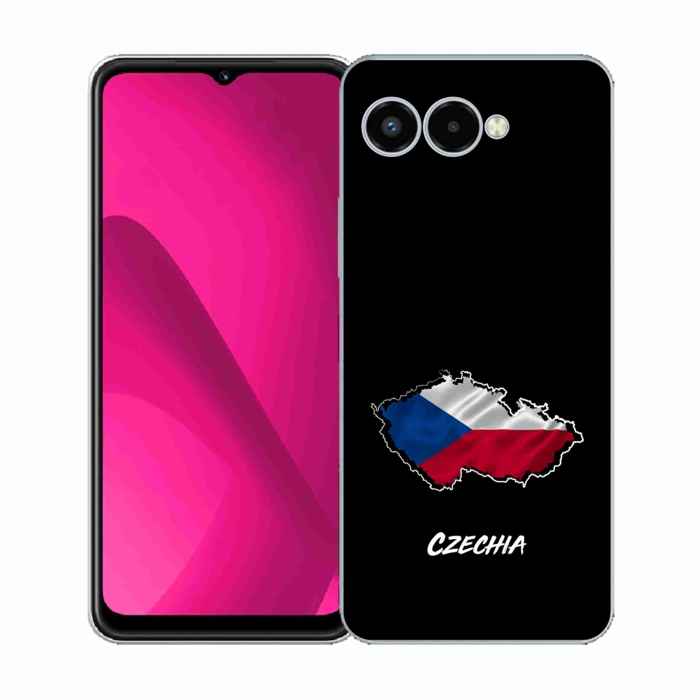 Gelový kryt mmCase na T-Mobile T Phone 3 - Czechia černé pozadí