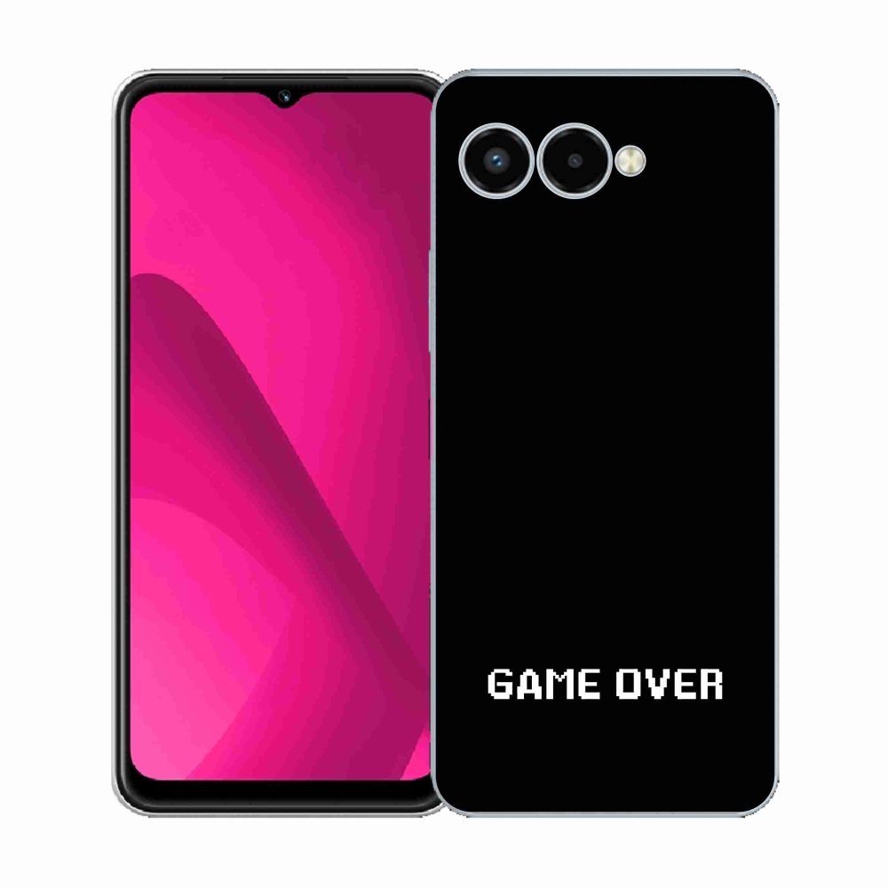 Gelový kryt mmCase na T-Mobile T Phone 3 - game over černé pozadí
