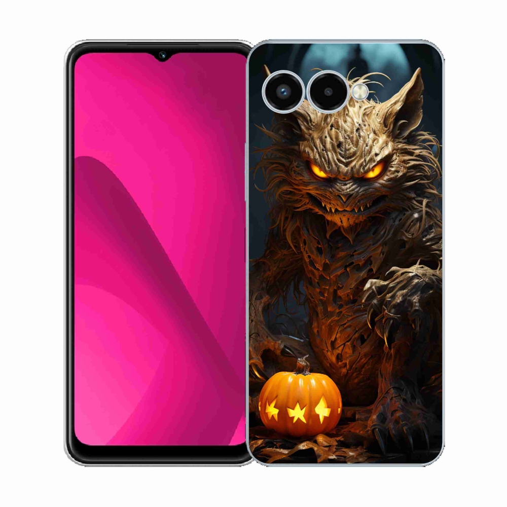 Gelový kryt mmCase na T-Mobile T Phone 3 - halloweenská příšera