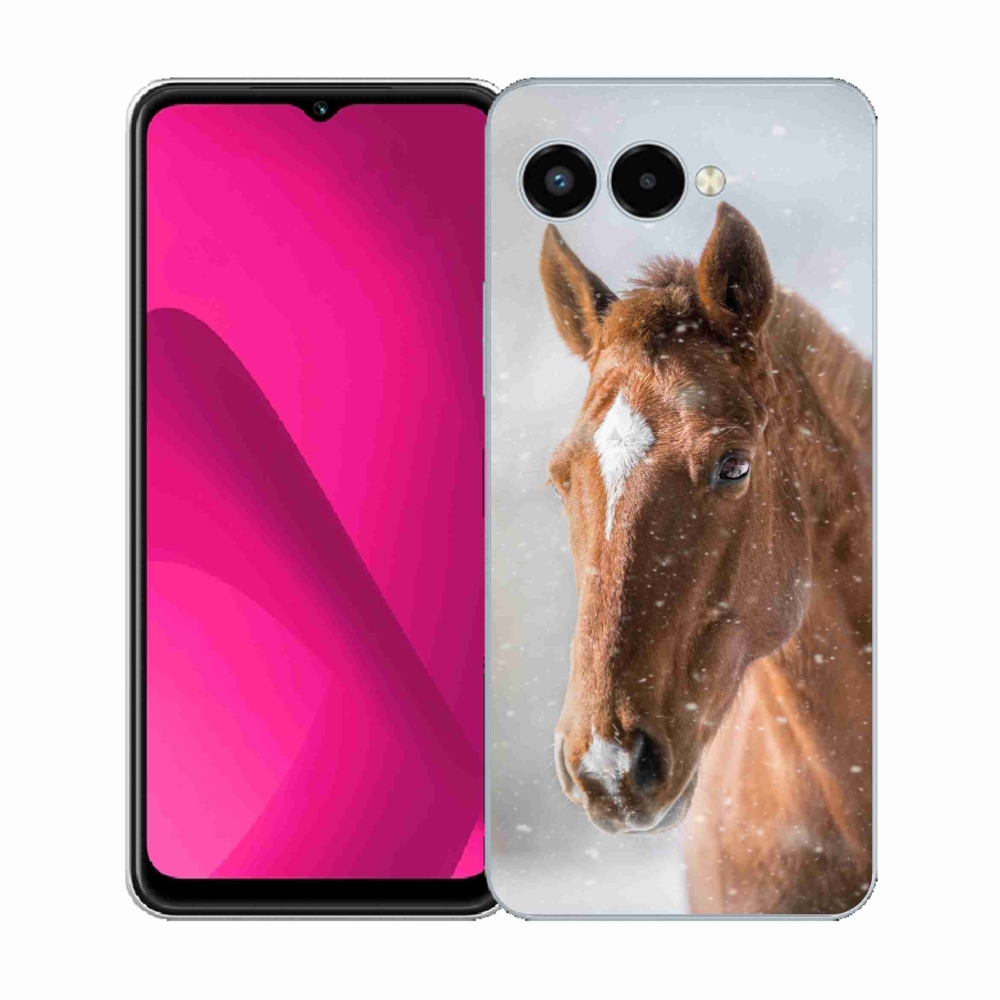Gelový kryt mmCase na T-Mobile T Phone 3 - hnědý kůň 2