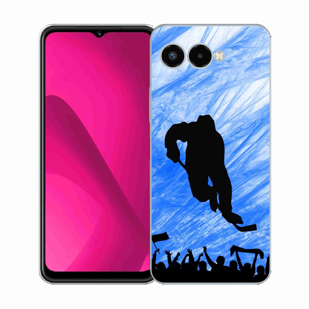 Gelový kryt mmCase na T-Mobile T Phone 3 - hokejový hráč