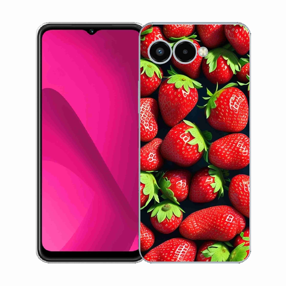 Gelový kryt mmCase na T-Mobile T Phone 3 - jahody