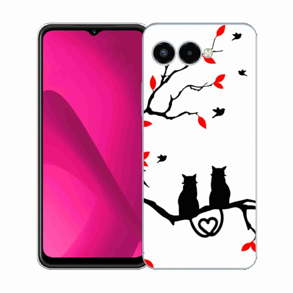 Gelový kryt mmCase na T-Mobile T Phone 3 - kočičí láska