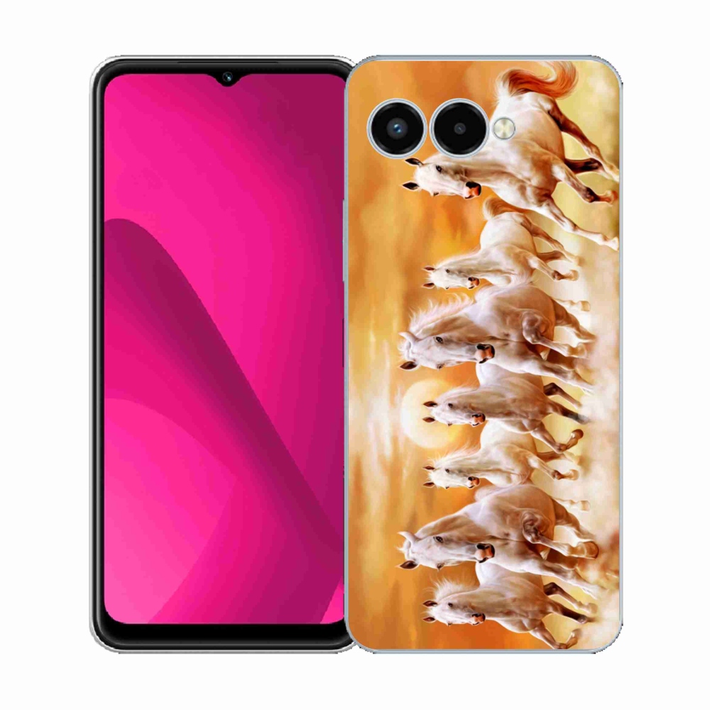 Gelový kryt mmCase na T-Mobile T Phone 3 - koně 2