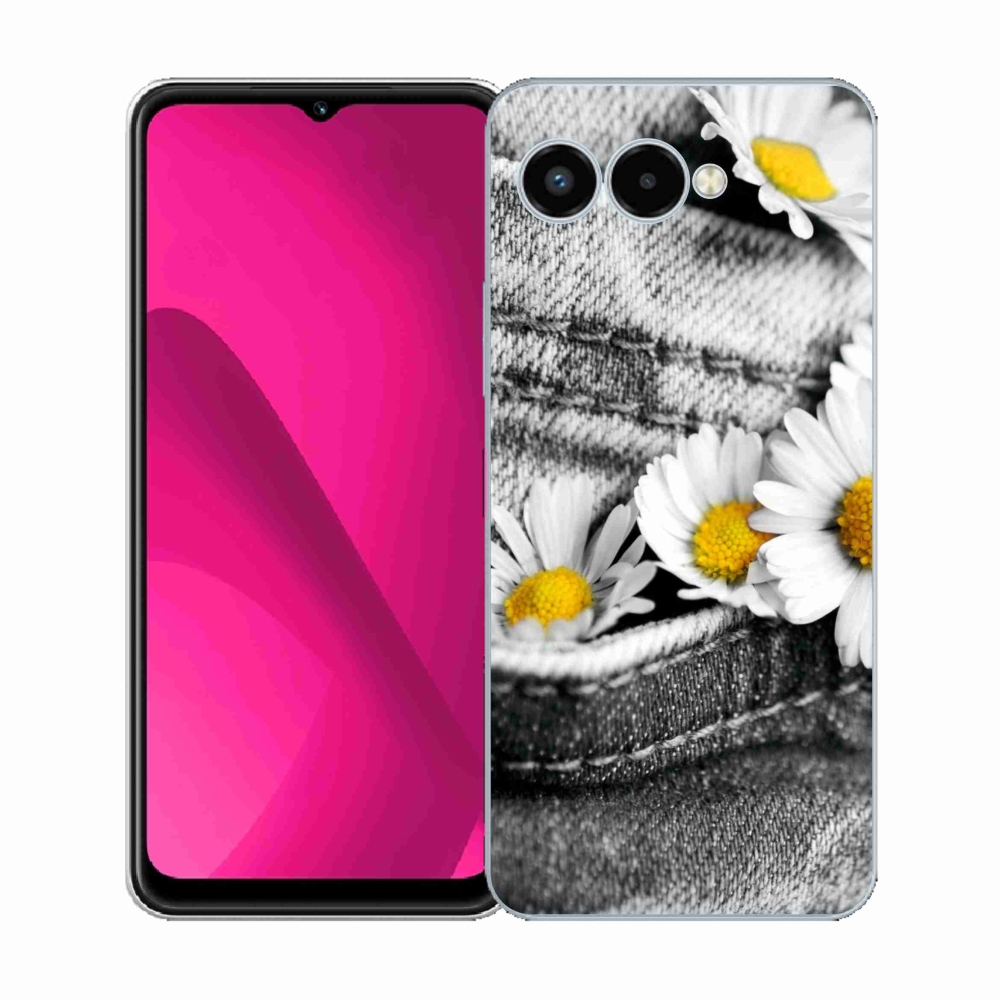 Gelový kryt mmCase na T-Mobile T Phone 3 - kopretiny