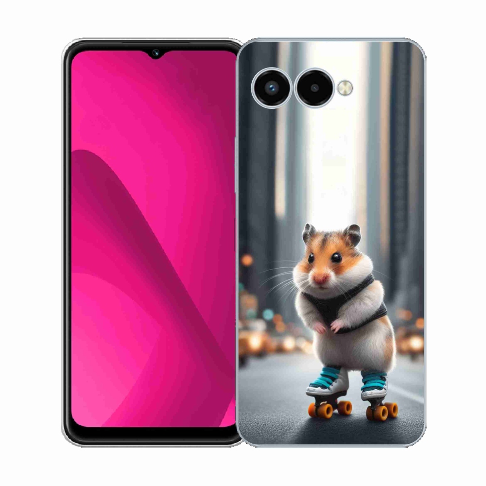 Gelový kryt mmCase na T-Mobile T Phone 3 - křeček na bruslích