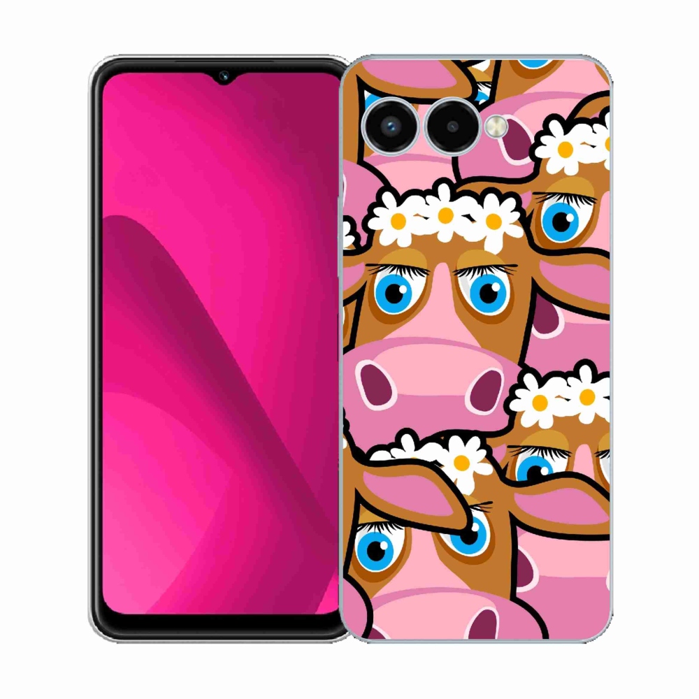 Gelový kryt mmCase na T-Mobile T Phone 3 - kreslené kravičky