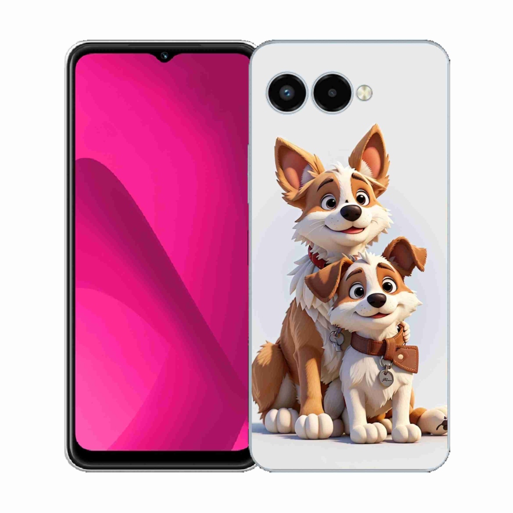 Gelový kryt mmCase na T-Mobile T Phone 3 - kreslení psi