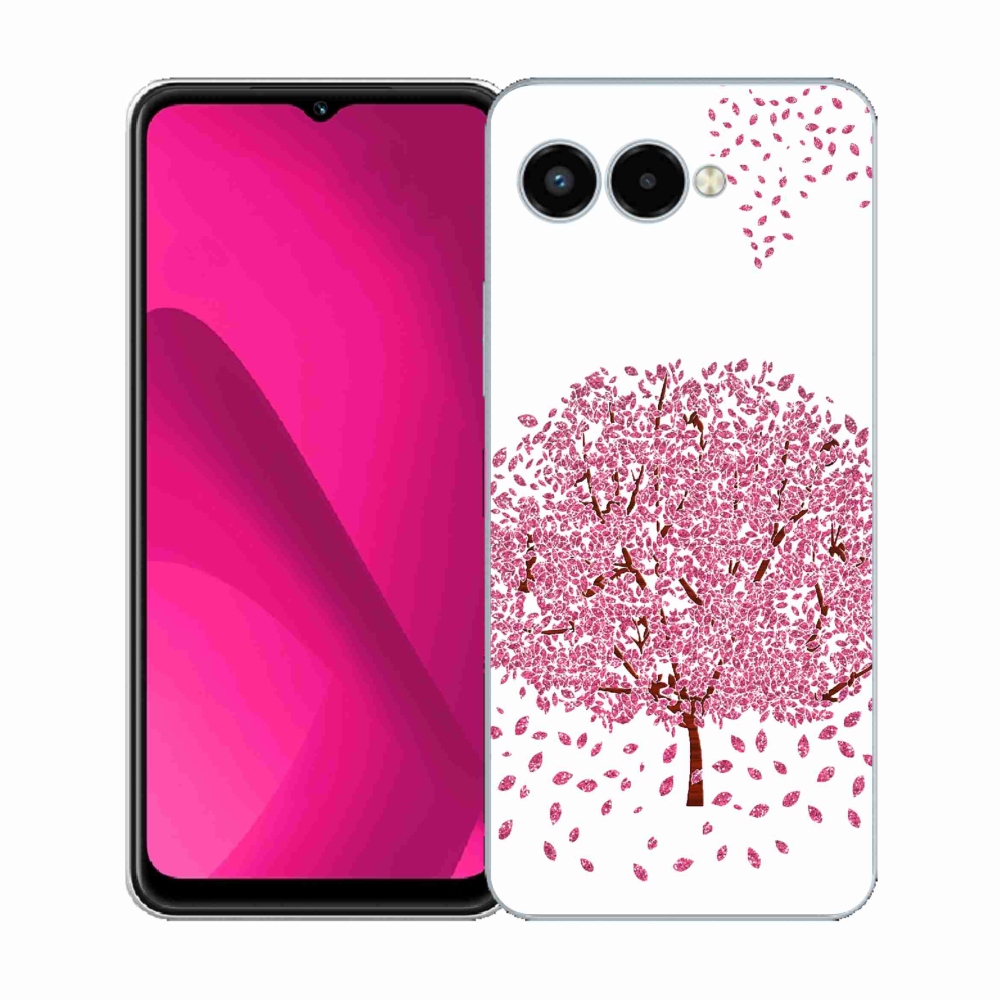 Gelový kryt mmCase na T-Mobile T Phone 3 - kreslený strom s listy