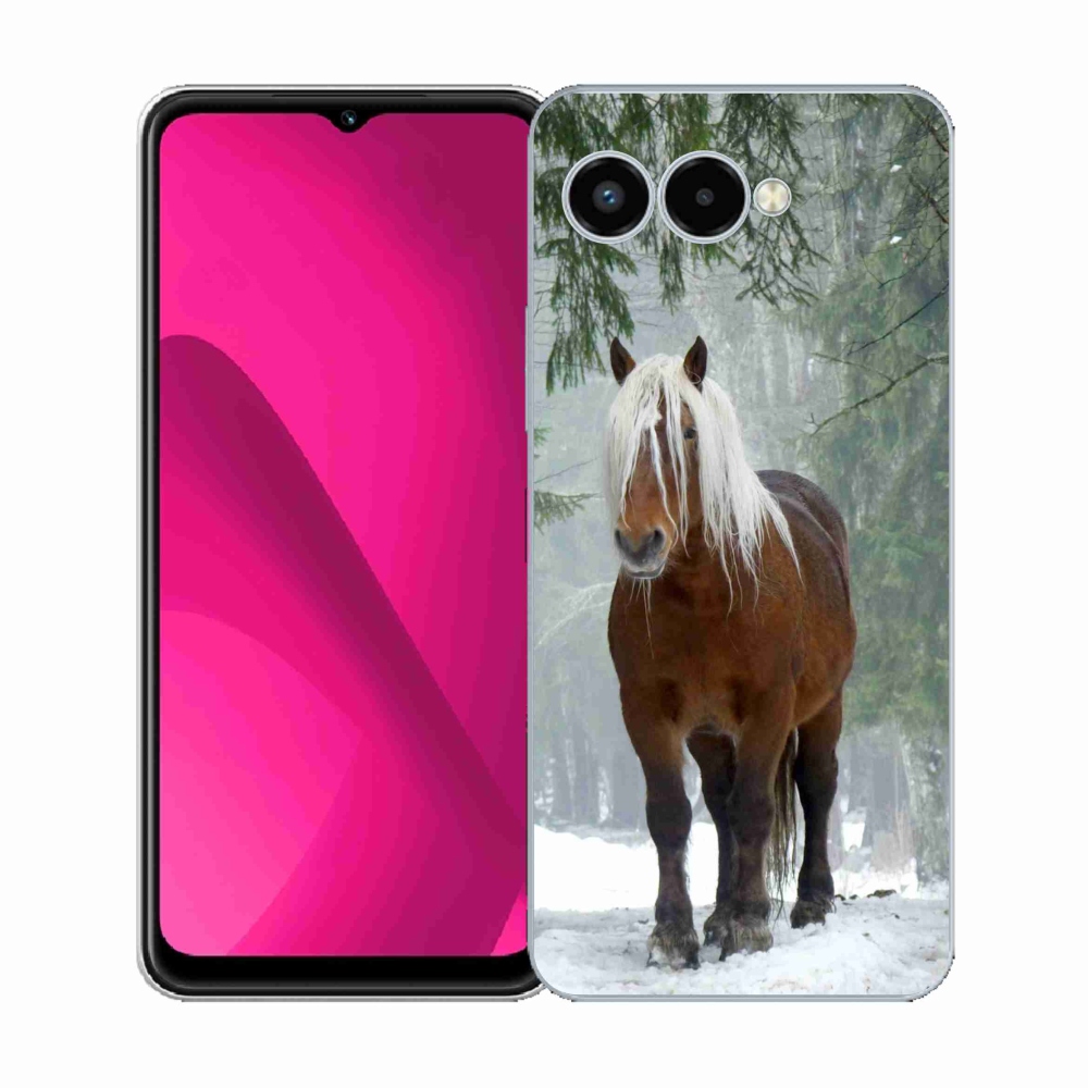 Gelový kryt mmCase na T-Mobile T Phone 3 - kůň v lese