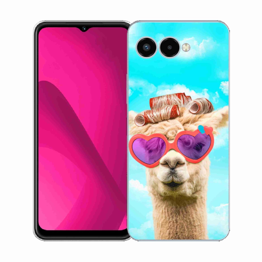Gelový kryt mmCase na T-Mobile T Phone 3 - lama s brýlemi