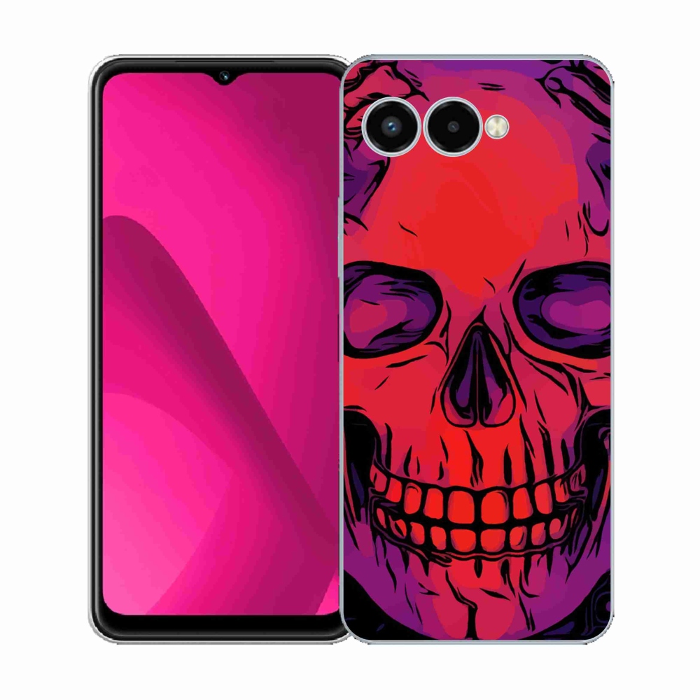 Gelový kryt mmCase na T-Mobile T Phone 3 - lebka