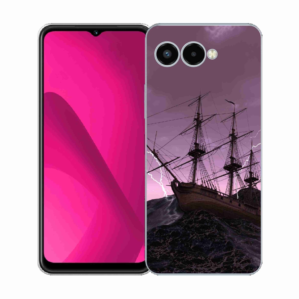 Gelový kryt mmCase na T-Mobile T Phone 3 - loď v bouři