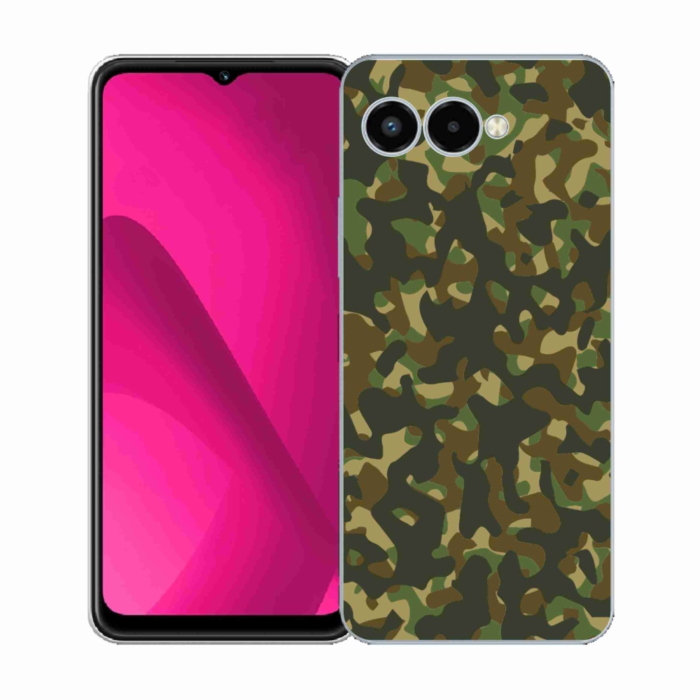 Gelový kryt mmCase na T-Mobile T Phone 3 - maskáčový vzor 1
