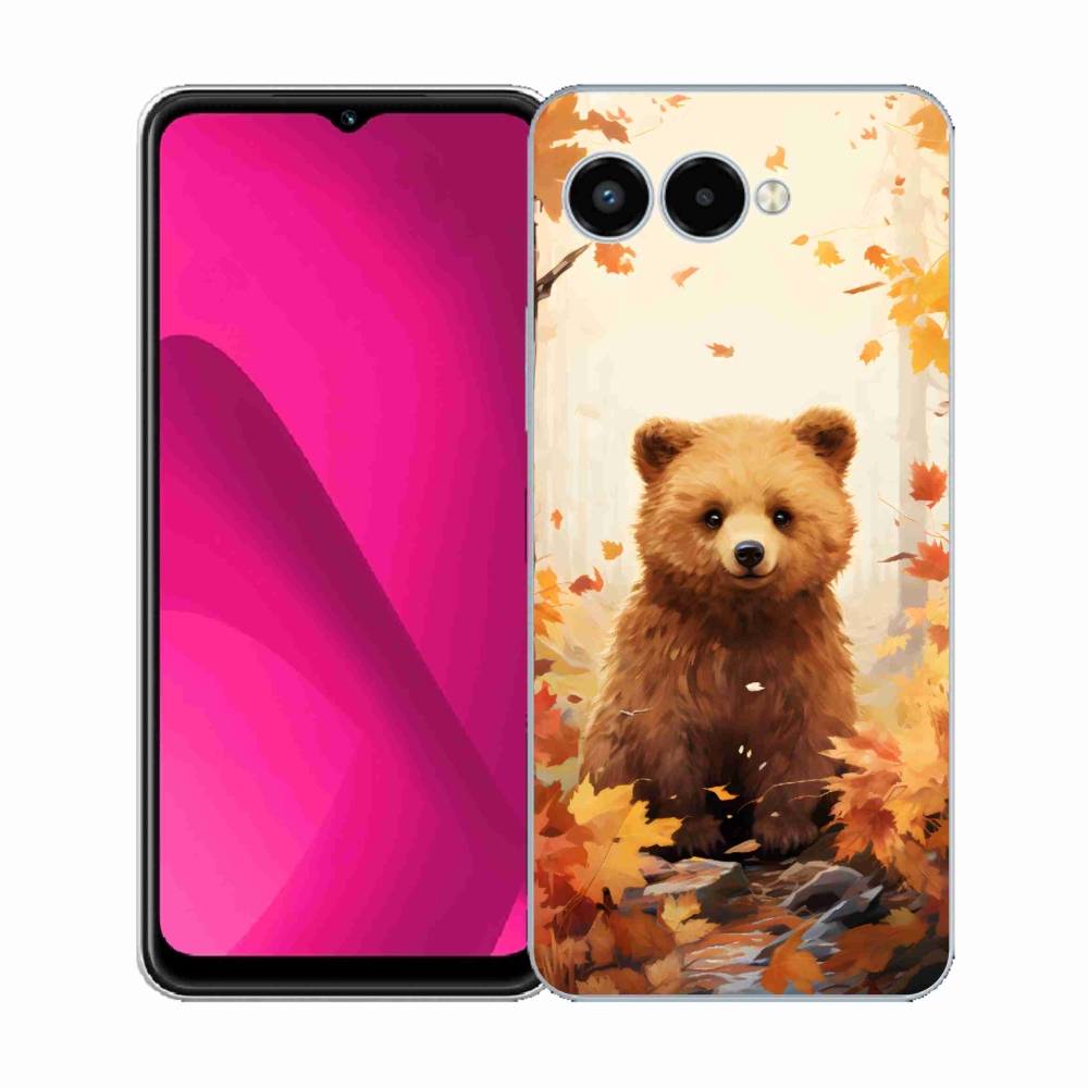 Gelový kryt mmCase na T-Mobile T Phone 3 - medvěd v lese