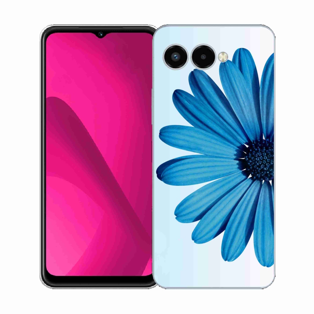 Gelový kryt mmCase na T-Mobile T Phone 3 - modrá kopretina