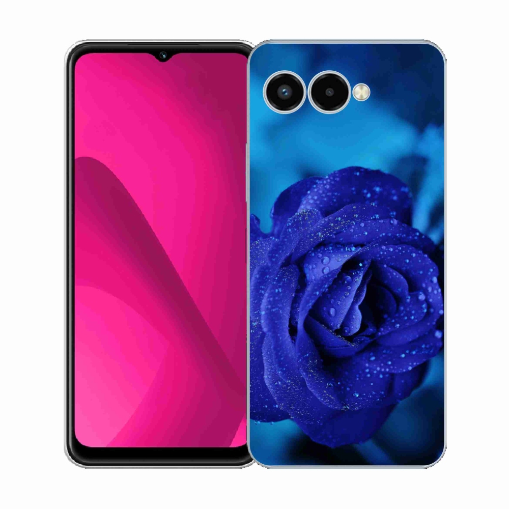 Gelový kryt mmCase na T-Mobile T Phone 3 - modrá růže