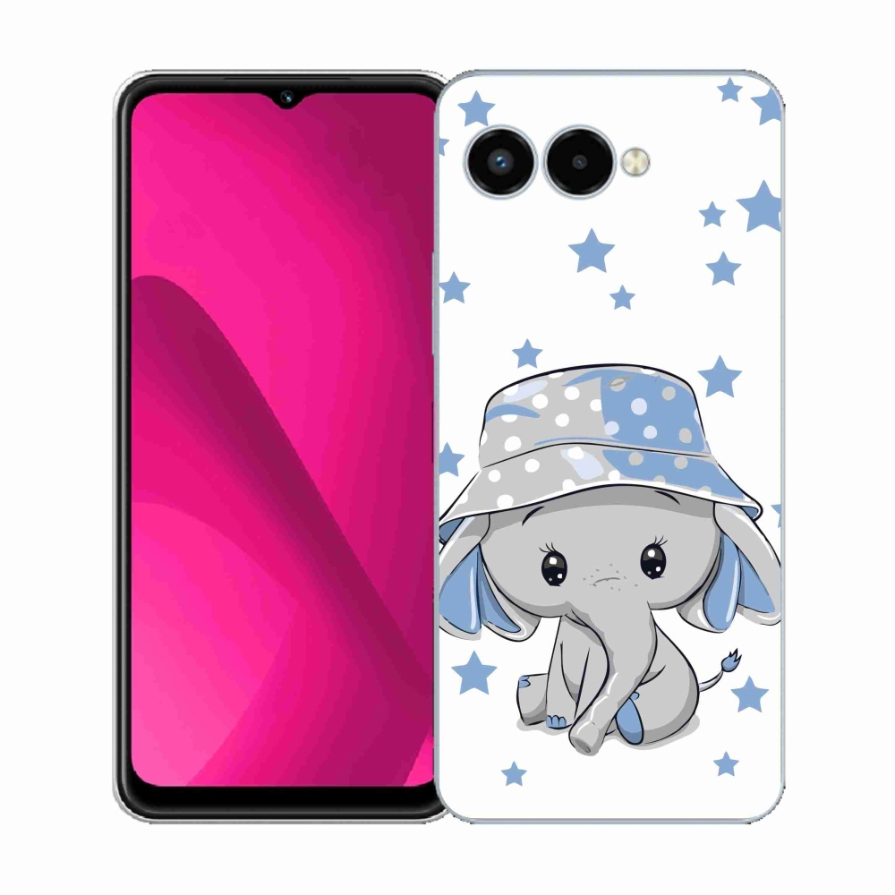 Gelový kryt mmCase na T-Mobile T Phone 3 - modrý slon