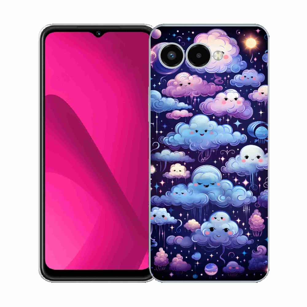 Gelový kryt mmCase na T-Mobile T Phone 3 - mráčky