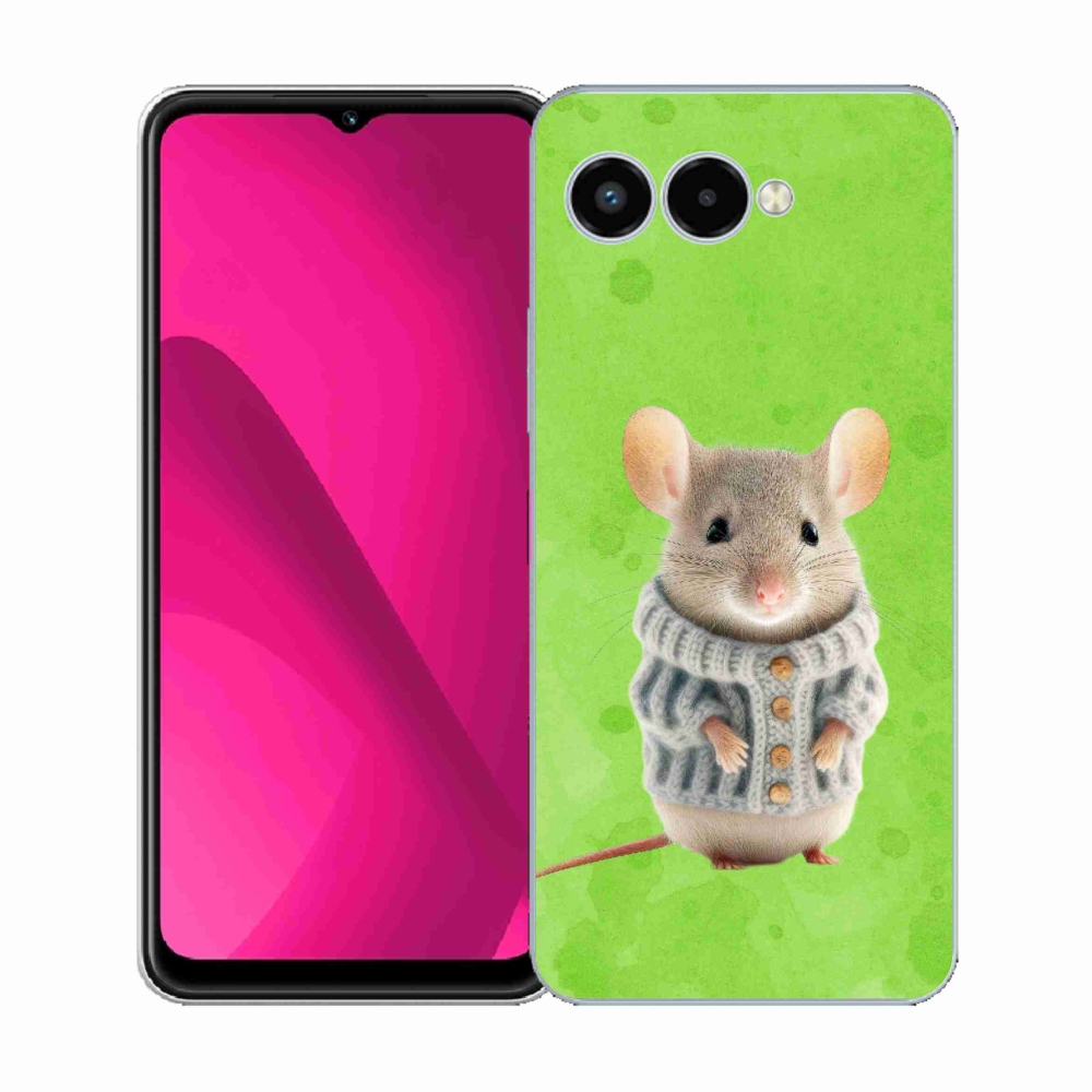 Gelový kryt mmCase na T-Mobile T Phone 3 - myška ve svetru