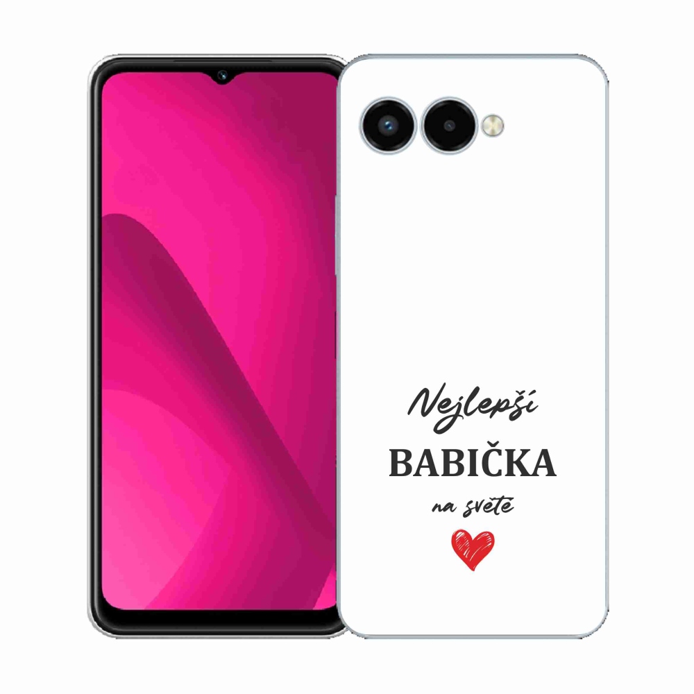 Gelový kryt mmCase na T-Mobile T Phone 3 - nejlepší babička 1 bílé pozadí