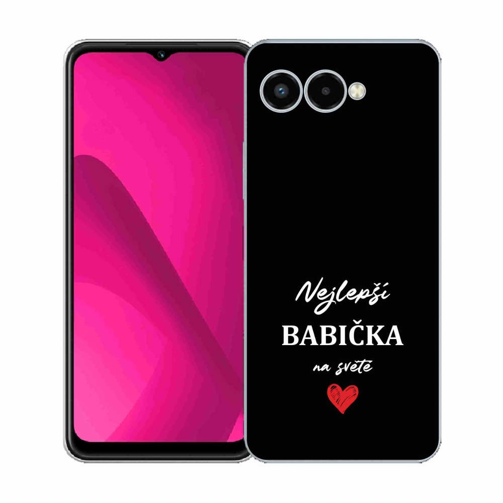 Gelový kryt mmCase na T-Mobile T Phone 3 - nejlepší babička 1 černé pozadí